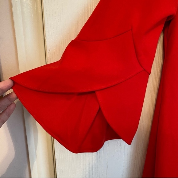 Vince Camuto Red Bell Sleeve Tunic Dress Size 14 - Picture 5 of 10